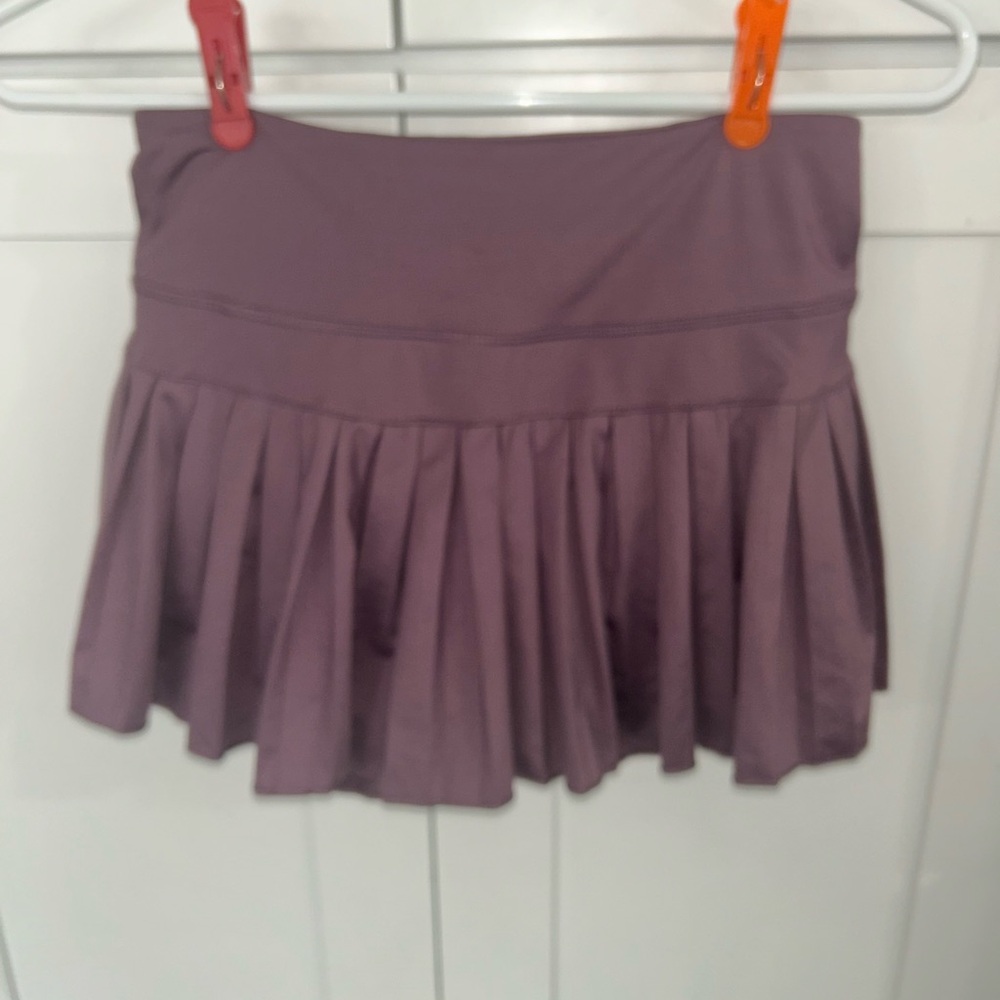 GoldHinge Purple Pleated Skirt